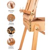 DJAR French Easel with Shoulder Strap, Adjustable Beech Wood Art