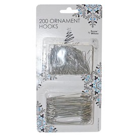 Widdle Gifts 200 Christmas Tree Hooks Ornament Bauble - Multi-Purpose Silver Hooks 8813