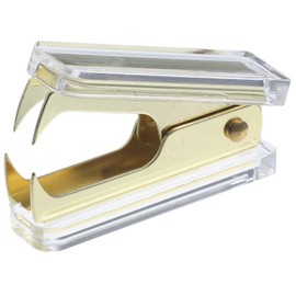 Uonlytech Quitagrapas de Alta Resistencia Sacagrapas Transparente de Escritorio Extractor Grapas Multiusos Diseño Ergonómico para Oficina y Escuela