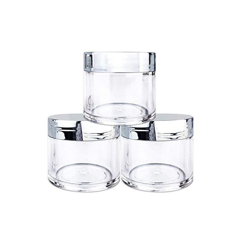 Beauticom Clear 1 oz Plastic Jar (Quantity: 3 Pieces a