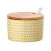 Bloomingville Susie Retro Salt Pot with Lid and Spoon Sugar