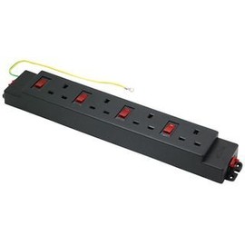 Desk Power, 4GANG, INDIV' 5A Breakers | Power Outlet Strips Electrical, 1 X Qty - BTS-Q04-2S-4UK