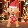1.5M Christmas Inflatable Dog Led Light Model for Indoor Outdoor