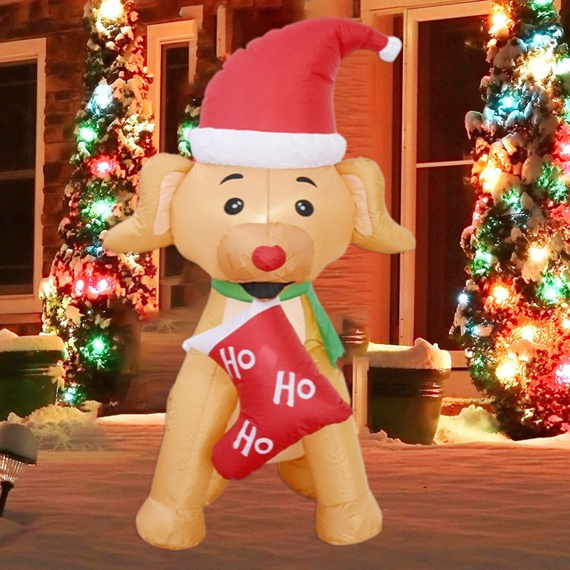 1.5M Christmas Inflatable Dog Led Light Model for Indoor Outdoor