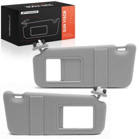A-Premium Driver & Passenger Sun Visor Compatible with Toyota Camry 2007 2008 2009 2010 2011 - with Vanity Mirror, Without Vanity Light, Gray Color - Replaces 74320-06800-B0, 7432006800B0