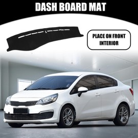 Partuto Dash Cover - Car Center Console Non-Slip Dash Board Mat - for Kia Optima 2006-2010 - Polyester Black - 1Pc