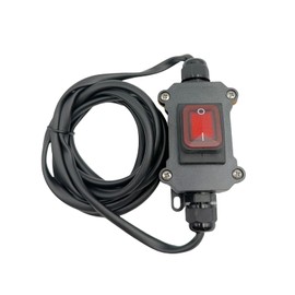 Waterproof Inline Cord Switch 12V 20A DC IP66 Red Lighted 2 Position 4 Pin DPST with 16 AWG 6.5FT Electrical Wire Outdoor Inline Power Lamp ON/Off Switch