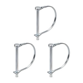 DTGN 3 Pack 6mm x 70mm (DxL) Shaft Locking Pin for Agricultural Trailer Lawn Carbon Steel Round Trailer Coupler Pin Silver Tone