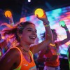 Mega-L Glow in the Dark Balls, 8 Pcs Multicolor Glow