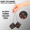 Sumex Fluffy Furry Hanging Spotty Dice (Black with Red Spots)