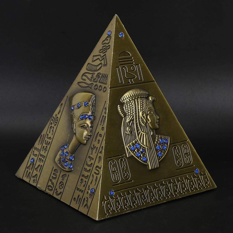 Egyptian Pyramid Piggy Bank Delicate Tourist Souvenir Money Box (Bronze
