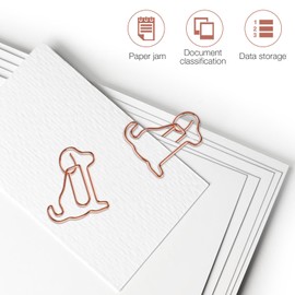 25Pcs Dog Shaped Paper Clips Cute Animal Bookmarks Animal Shaped Cute Paperclip for Office School Supplies Bookmark Office School Party Notebook, Bookmarks, Office Supplies