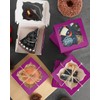 Gcardist Deep Purple Bakery Box with Window 15Pcs 10.2x10.2x6.4cm Deep