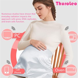Anti Radiation Clothes Maternity Tops 5G EMF WiFi RF RFID Protection Pregnancy Tunic Silver Fabric Shield Tank Apron Wife Gift (Pink)
