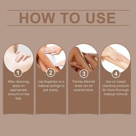 Leg Makeup Waterproof No Transfer, Leg Makeup Cream, Full Coverage Body Makeup Waterproof Foundation, Leg and Body Makeup for Tattoo Cover Up, Even Natural Skin Tone of Legs (Bronze, 30g/1oz)