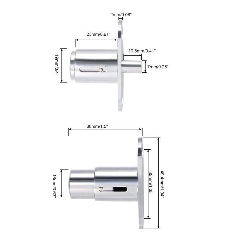 sourcing map Piston Lock Piston Lock Diameter 3/4 Inch Length