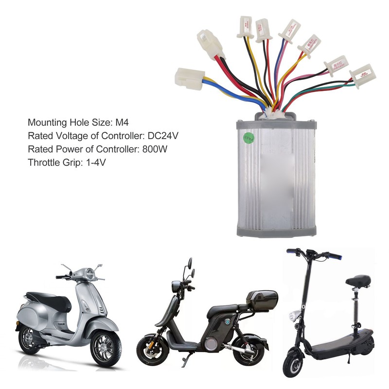 24V 800W Brush Motor Speed Controller with Throttle Grip for