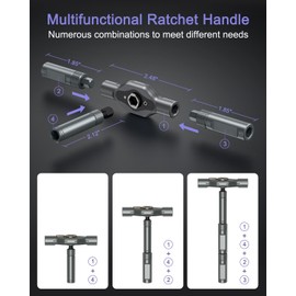 OQIMAX 24 in 1 Magnetic Screwdriver Set, DIY Ratchet Screwdriver Kit, Multi Magnetic Drive Tool with Detachable Ratchet Handle, Portable Repair Screwdriver Set for Furiture Computer Bicycle