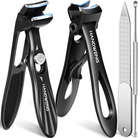 Toenail Clippers for Thick Toenails for Seniors, Angled Head Large Toe Nail Clippers for Men, Heavy Duty Nail Clippers with Wide Jaw Opening, Fingernail Clipper Nail Cutter with Long Handle