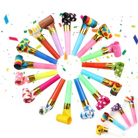 Pack of 20 Children's Cheering Party Blades, Party Children's Blower, Fan Football, Children's Birthday Party Blower Funny Toys for Graduation, New Year Birthday Party, Christmas