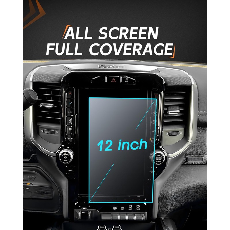 CDEFG Matte Anti Glare for 2019-2025 Ram Screen Protector, 12
