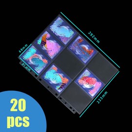 40 Pages Trading Card Sleeves, Transparent Collector Sleeves, Side Empty Collector Folder, Trading Card Accessories for Collecting All Types of Cards, Scrapbook Transparent Cards