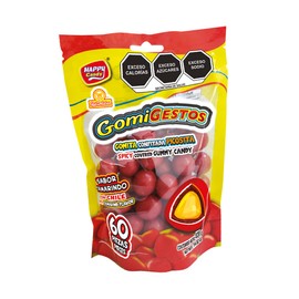 Gomigestos Bolsa con 60 piezas, Gomita Confitada Picosita y enchilada, Las Delicias.