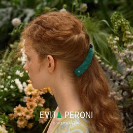 EVITA PERONI Banana Clip - Fabric Ponytail Hair Clips for Hair Styling Large Claw Clips Double Comb Clips Hair Accessories for Women