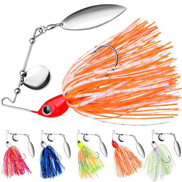 Spinnerbait Fishing Lure, Hard Metal Jig Spinner Baits Kits Swimbait