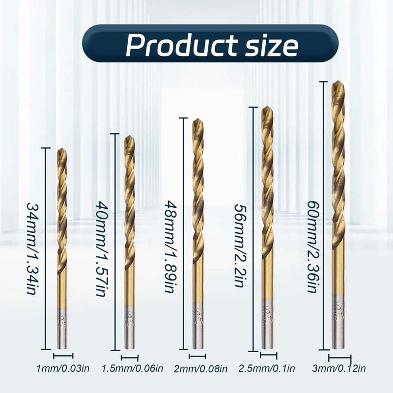 50 Pcs Wood Drill Bit Set,Small Drill Bits,2mm Drill Bits,