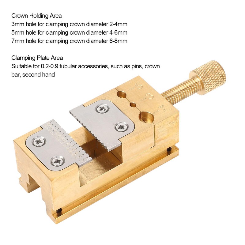 Jectse Compact Watch Repair Tool with Brass Bench Vise Clamp,