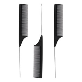 MAEXUS 3pcs Hair Comb and Curly Hair Pin Salon Fine Tooth Hair Comb Hairdresser Luxury Cut Comb Hair Comb Beauty Tool Anti-Static Comb Hair Styling Carbon Fiber