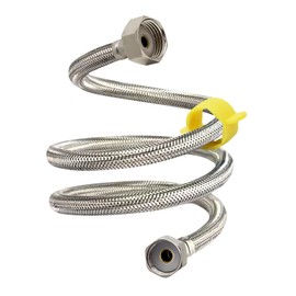 3.3FT Faucet Connector Hoses, G1/2 Female x G3/4 Female 304 Stainless Steel Braided Water Hose,For Dog Waterer Bowl,Washer Hoses,Residences Supply Hose (39-inch-1/2'' NPT to 3/4'' GHT)