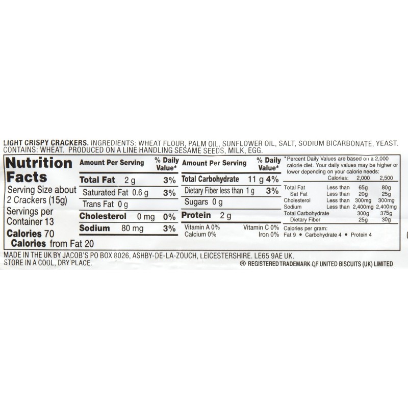 Jacob's Cream Crackers - 7.05 oz - 2 ct