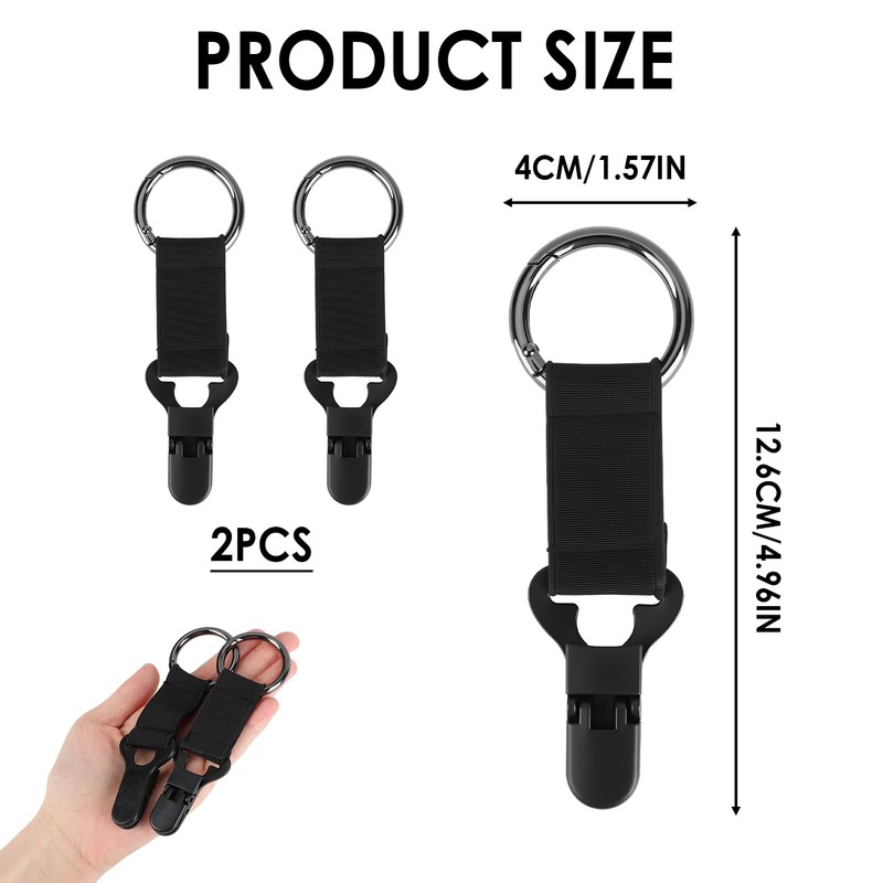 KAKUPPA 2 Pack Hat Clip for Travel on Bags, Secure