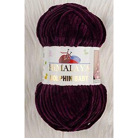 Himalaya Dolphin Baby Yarn 5 pcs 5x100 Gram, Baby Wool, 500 Gram (17,63 oz) Wool Super Bulky Baby Blanket Yarn 655 yds (600m) Velvet Yarn, Himalaya Yarn, Baby Yarn, Crochet Yarn Velvet Yarn (80339)