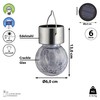 Cepewa Solar Lights Crackle 6 x 11 cm Set of