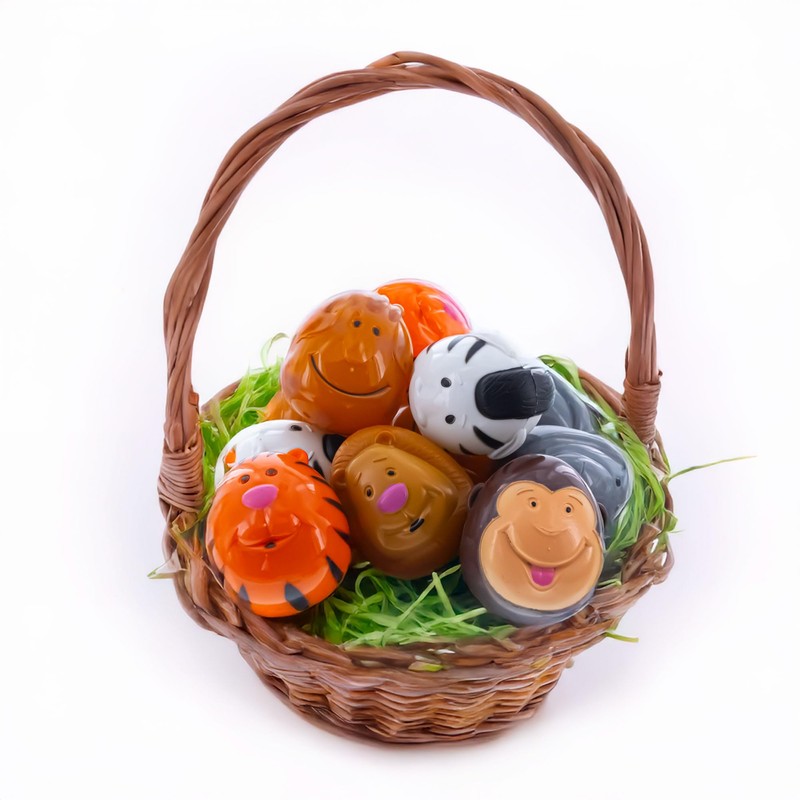BestPysanky Set of 12 Animals Plastic Easter Eggs- Tiger, Zebra,