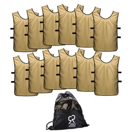 SportsRepublik Pinnies Scrimmage Vests for Kids, Youth and Adults (12-Pack) - Soccer Pennies