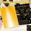TAKEALOOKO Large 20th Work Anniversary Card - Black Gold 3D