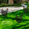 5Pcs Chicken Stakes Set Acrylic Animal Shape Statues Decoration for