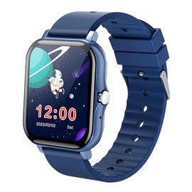 Kids Smart Watch for Boys Girls, Smart Watch for Kids with 19 Sports Modes Pedometer 14 Learning Games Alarm Clock Calculator 12/24 hr Educational Gifts Toys for Ages 4-12 Blue