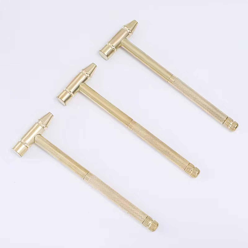 Hammer Mallet, 6-in-1 Miniature Copper Tool with Stainless Steel Handle,