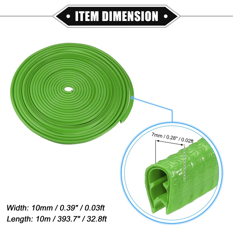 A ABSOPRO Car Door Edge Protection 32.8ft U-Shaped Rubber Trim