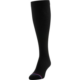 MediPeds mens 4 Pack Mild Compression Over the Calf athletic socks, Black, Shoe Size (M7-12, W10-13) US