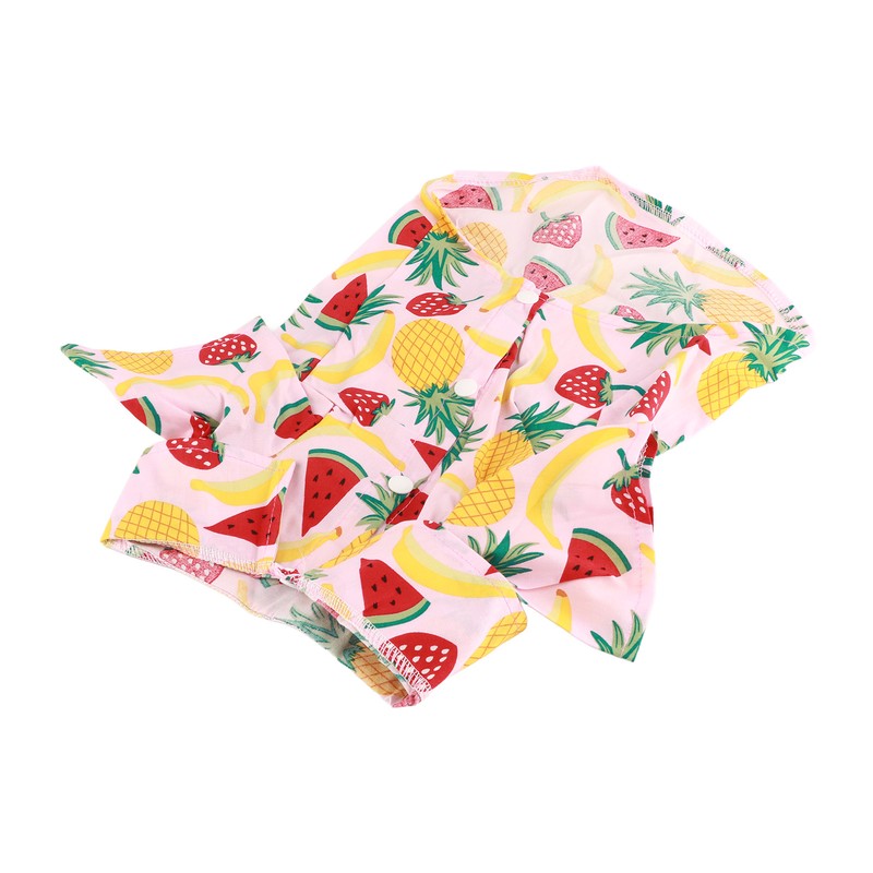 Dog Fruit Print Shirt Breathable Cool Fashionable Cute Pet Clothes