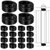 Threlaco 20 Pack Ultra Durable Vinyl Fence Post Donut Heavy-Duty