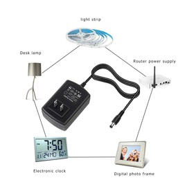 12V 3A Power Supply Adapter SUEPRNIGHT AC 100-240V to DC 12 Volt Power Supply Transformer Converter with 5.5mm x 2.1mm Plug for Router Led Strip Lights CCTV Camera