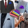 PATIKIL Men's Pocket Squares Hankie 6 Pack Satin Solid Suits