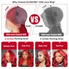 Red Lace Front Wigs Human Hair for Black Women Pre
